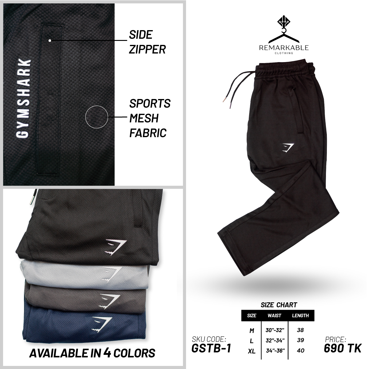 Gymshark Trouser GSTB1-Black