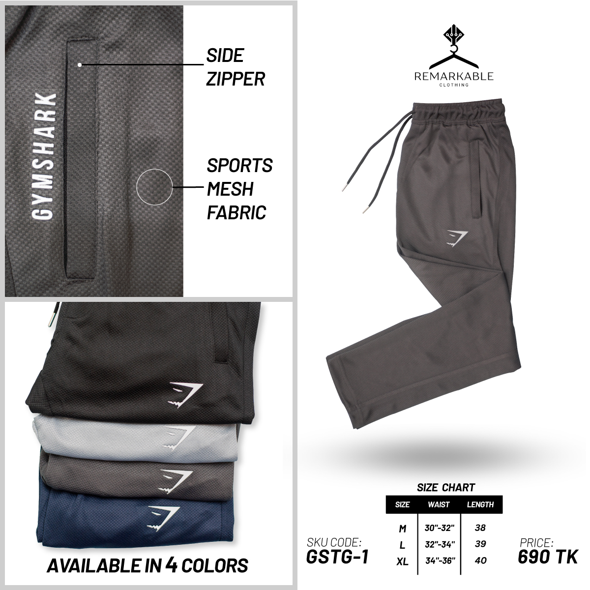 Gymshark Trouser GSTG1-Dark Grey