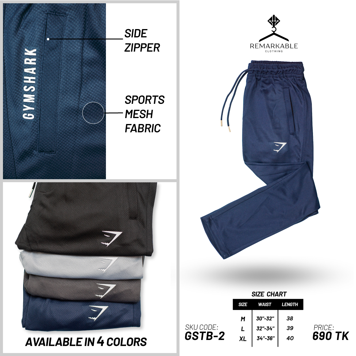 Gymshark Trouser GSTB2-Blue