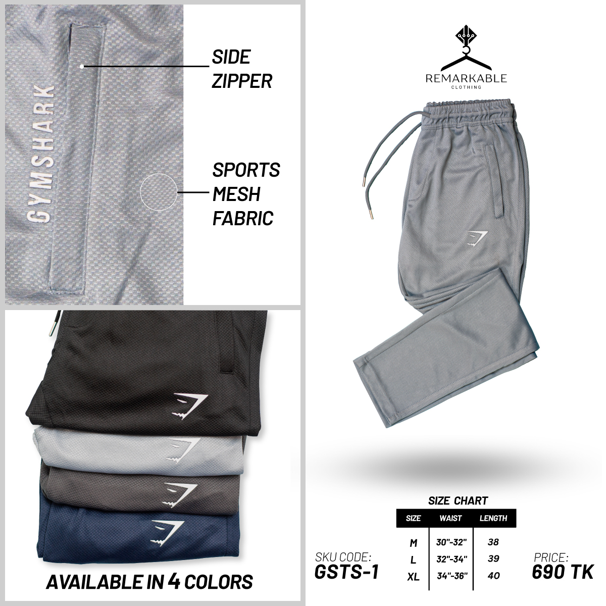 Gymshark Trouser GSTS1-Silver