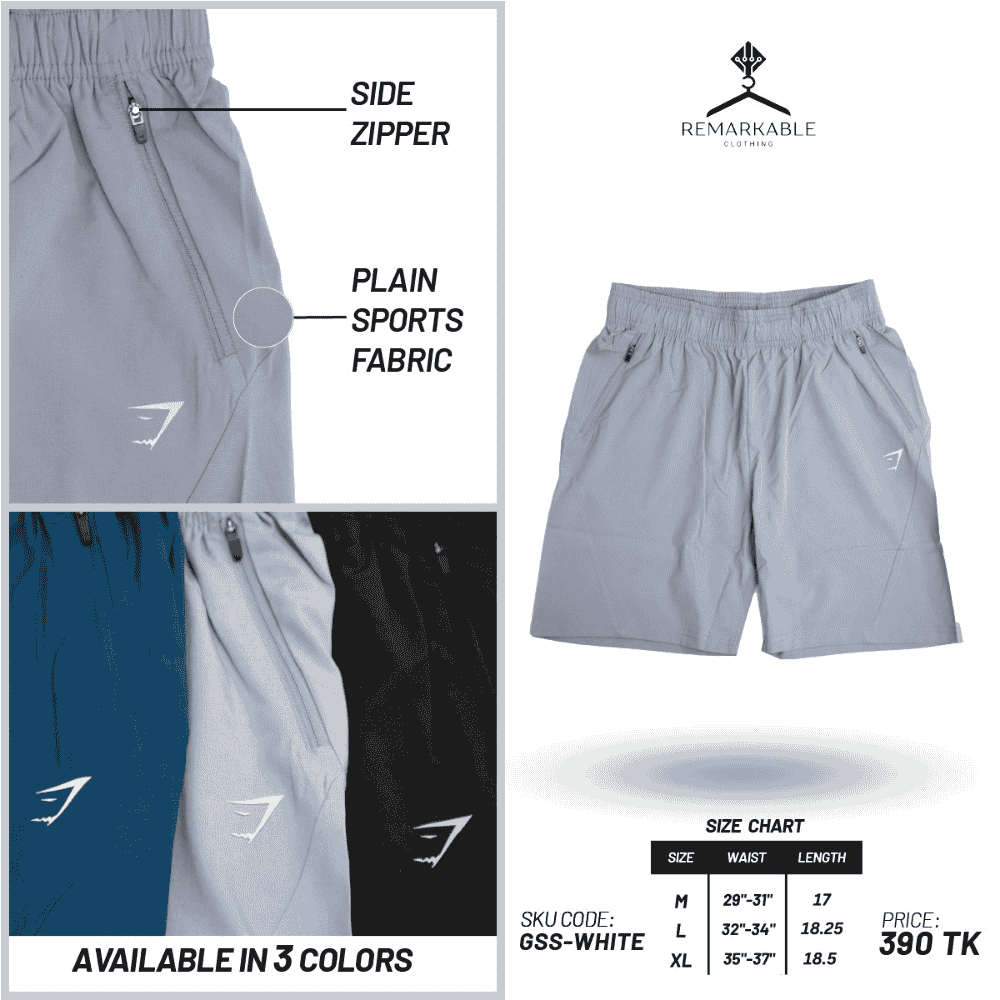 GymShark Shorts GSS- White