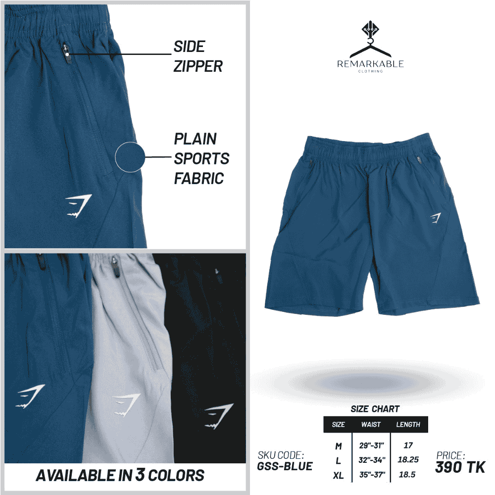 GymShark Shorts GSS- Blue