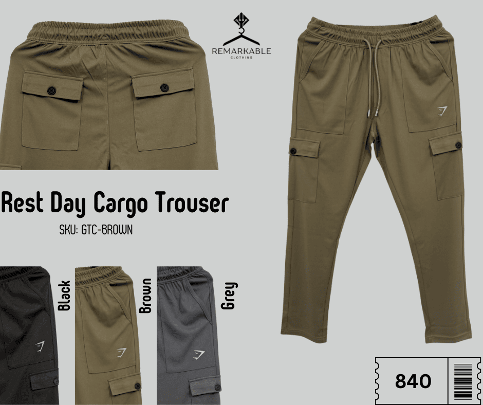 GymShark Cargo Trouser GTC- Brown