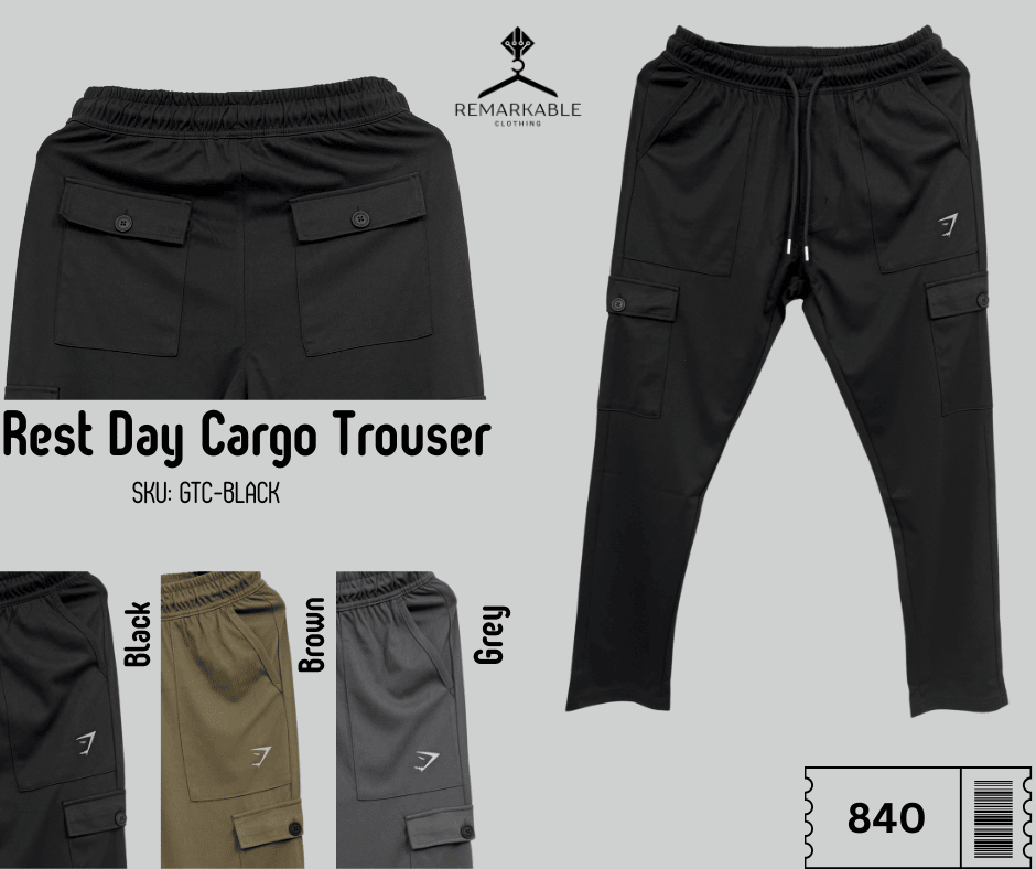 GymShark Cargo Trouser GTC- Black