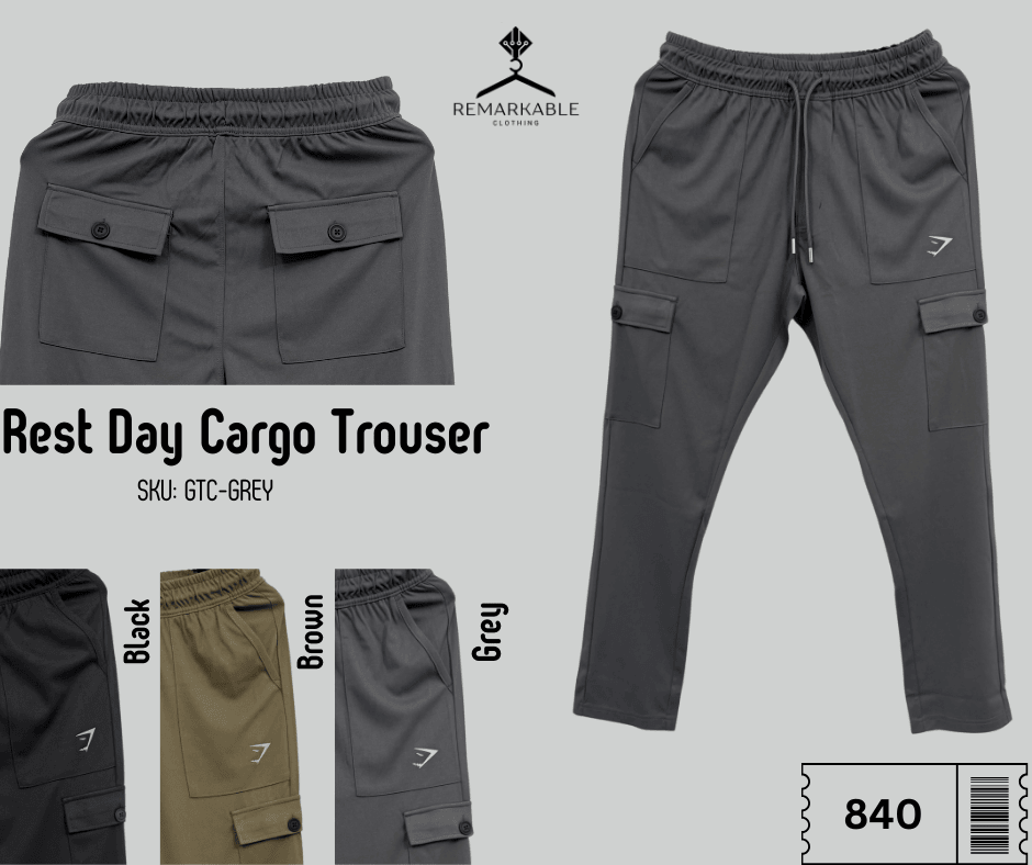 GymShark Cargo Trouser GTC- Grey