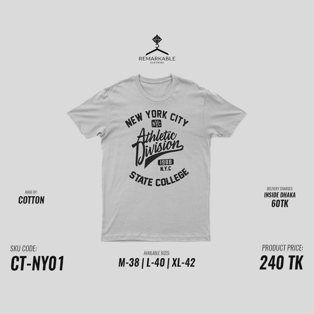 New York Cotton TShirt Grey