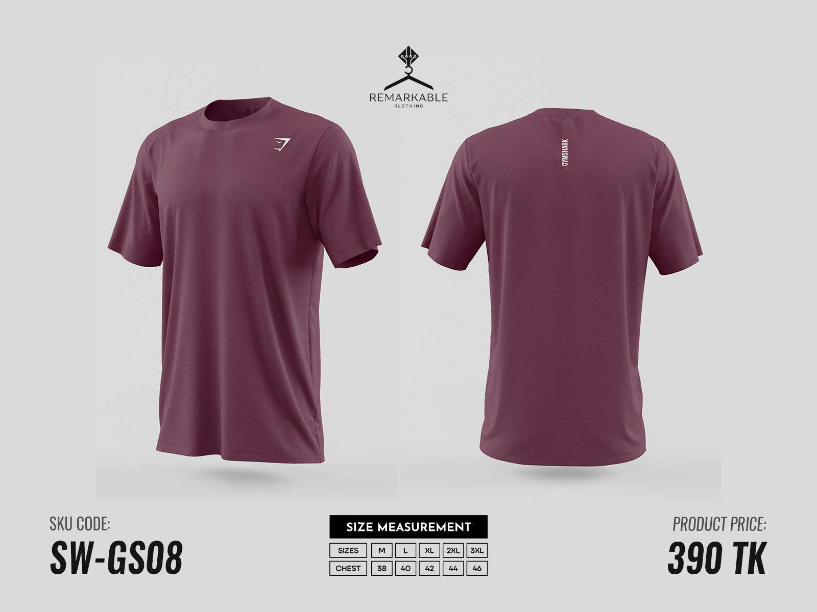 GymShark SW-GS08 Maroon
