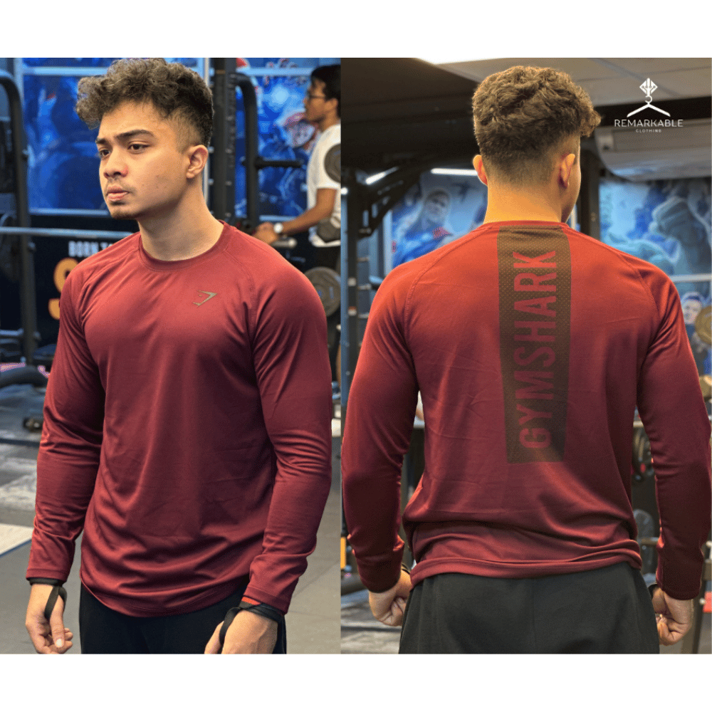 GymShark Gsf1-Maroon Full Sleeve
